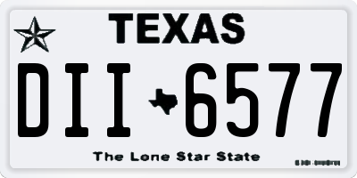 TX license plate DII6577