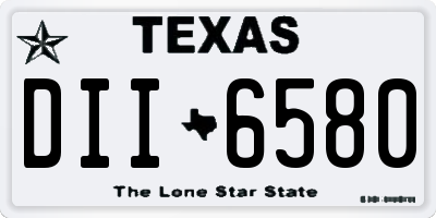 TX license plate DII6580