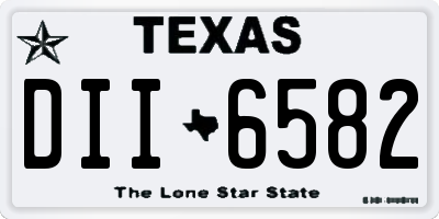 TX license plate DII6582