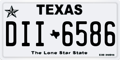 TX license plate DII6586