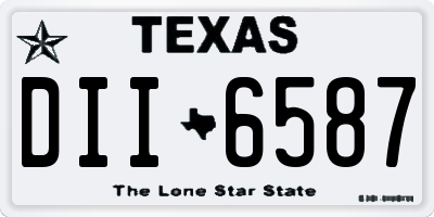 TX license plate DII6587