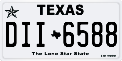 TX license plate DII6588