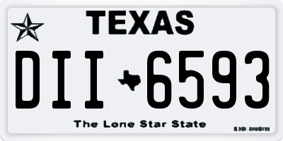 TX license plate DII6593
