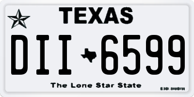 TX license plate DII6599