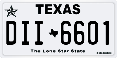 TX license plate DII6601