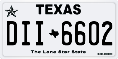 TX license plate DII6602