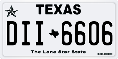 TX license plate DII6606