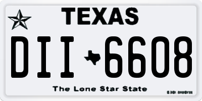 TX license plate DII6608