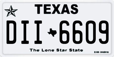 TX license plate DII6609