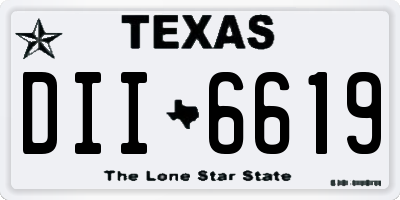 TX license plate DII6619