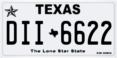 TX license plate DII6622
