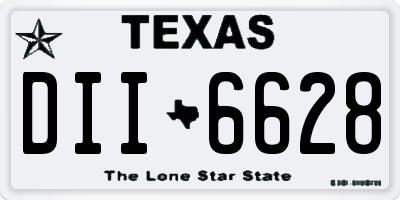 TX license plate DII6628