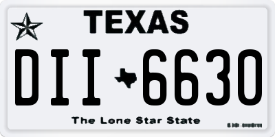 TX license plate DII6630