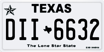 TX license plate DII6632