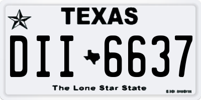 TX license plate DII6637