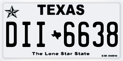TX license plate DII6638
