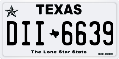 TX license plate DII6639