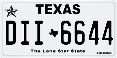 TX license plate DII6644