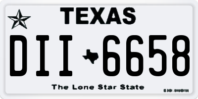 TX license plate DII6658