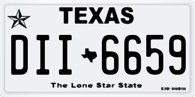 TX license plate DII6659