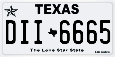 TX license plate DII6665