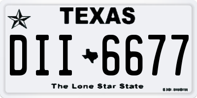 TX license plate DII6677
