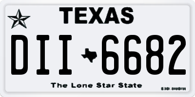 TX license plate DII6682
