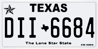 TX license plate DII6684