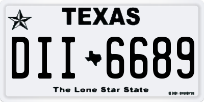 TX license plate DII6689