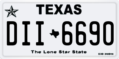 TX license plate DII6690