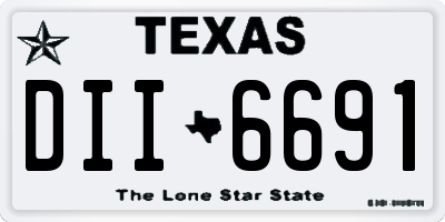 TX license plate DII6691