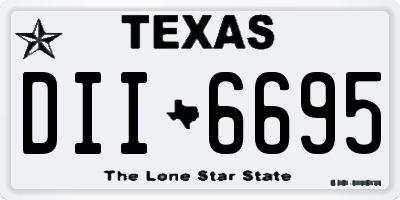 TX license plate DII6695