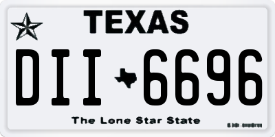 TX license plate DII6696