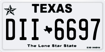 TX license plate DII6697