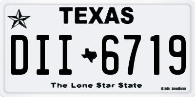 TX license plate DII6719