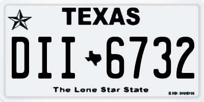 TX license plate DII6732