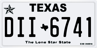 TX license plate DII6741