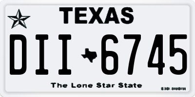 TX license plate DII6745