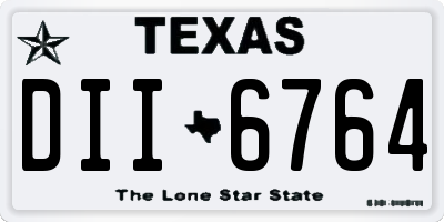 TX license plate DII6764
