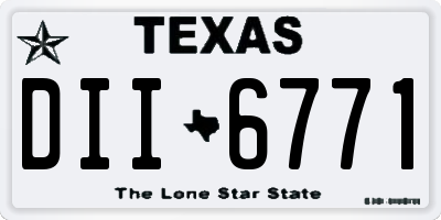TX license plate DII6771