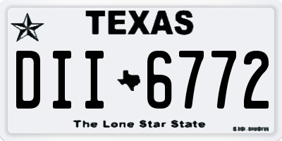 TX license plate DII6772