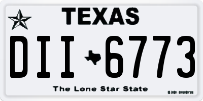 TX license plate DII6773