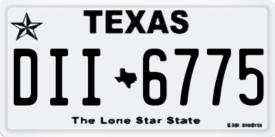 TX license plate DII6775