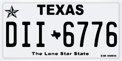 TX license plate DII6776