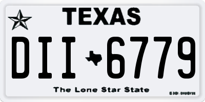 TX license plate DII6779