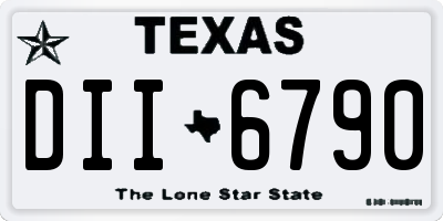 TX license plate DII6790