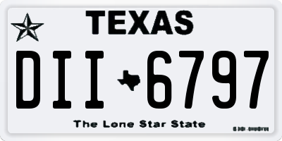 TX license plate DII6797