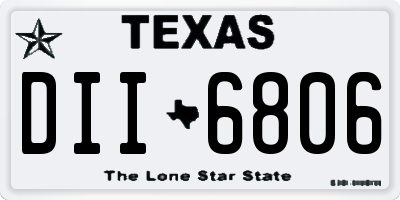 TX license plate DII6806