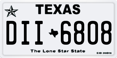 TX license plate DII6808
