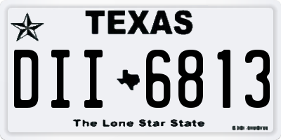 TX license plate DII6813